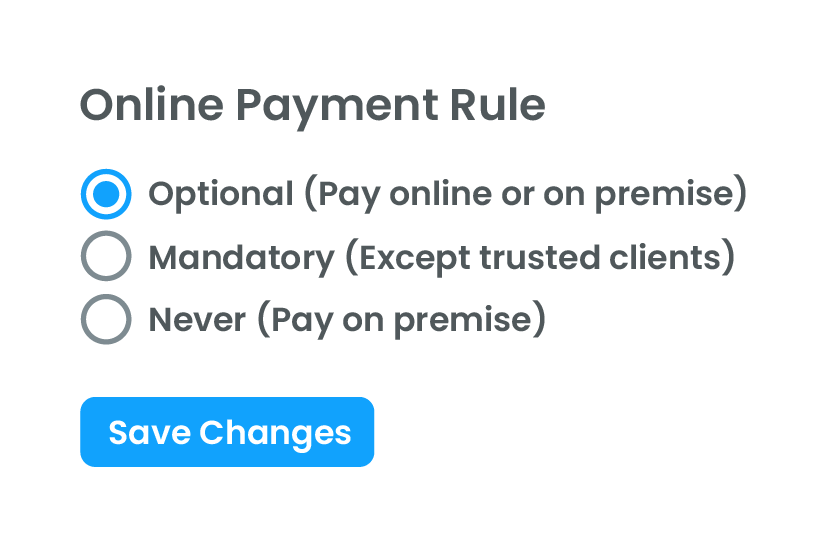 in2 Payment Options feature