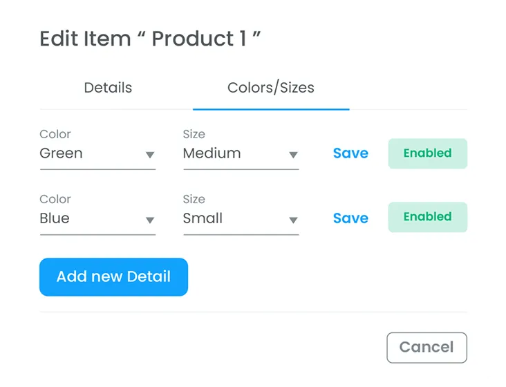 Edit Products - POS Edit Products - POS