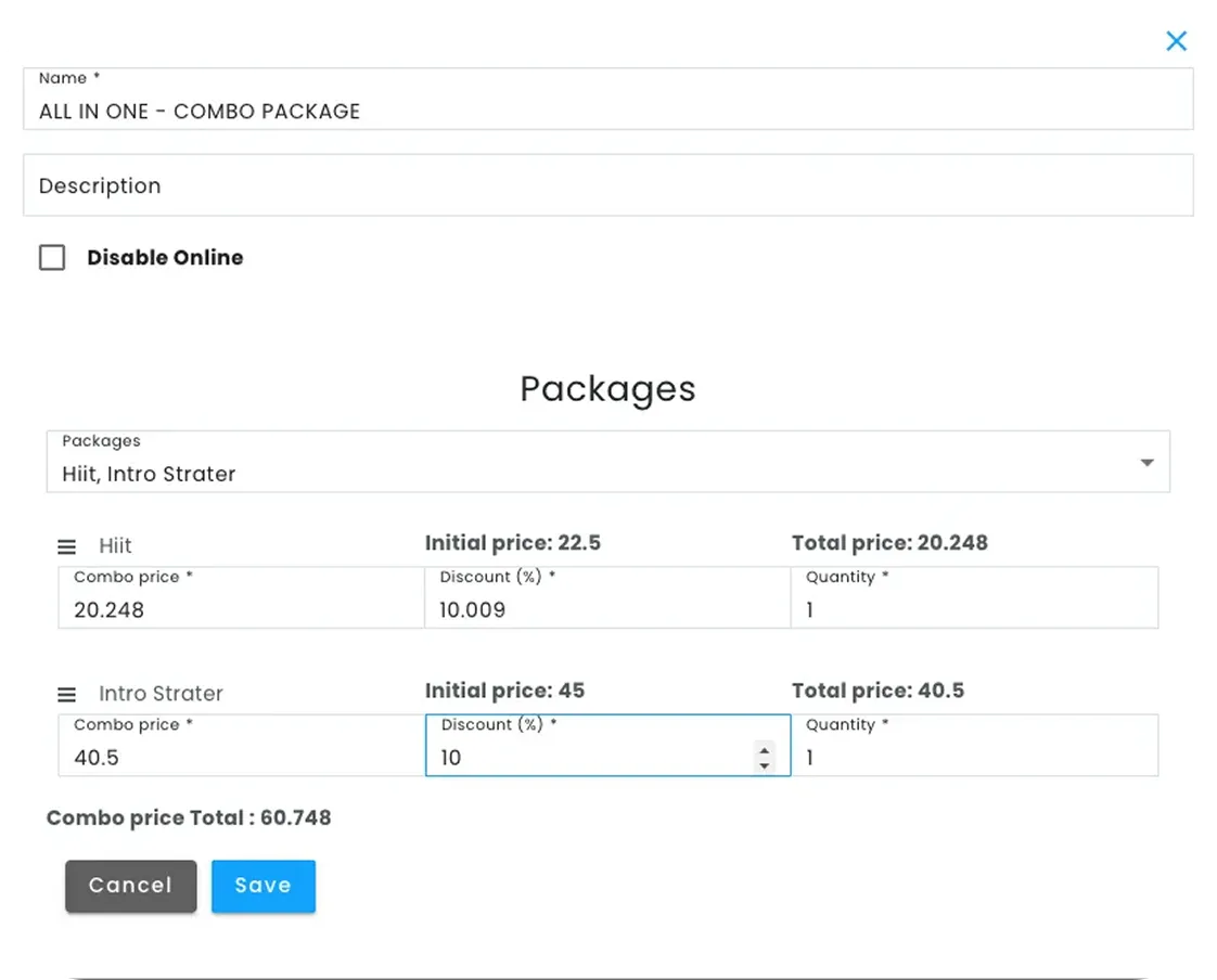 Promotions and Packages